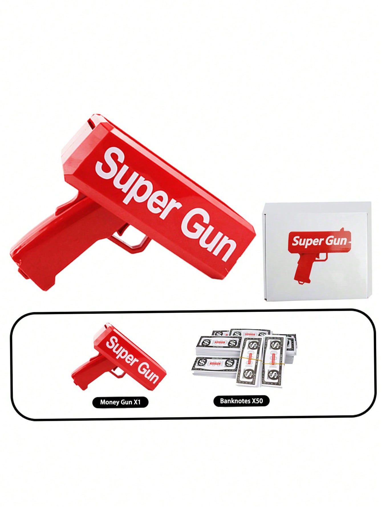 1PC Super Cash Gun Money Gun For Weddings, Anniversary, Birthday Parties, Kitty Parties And Fun Multicolor