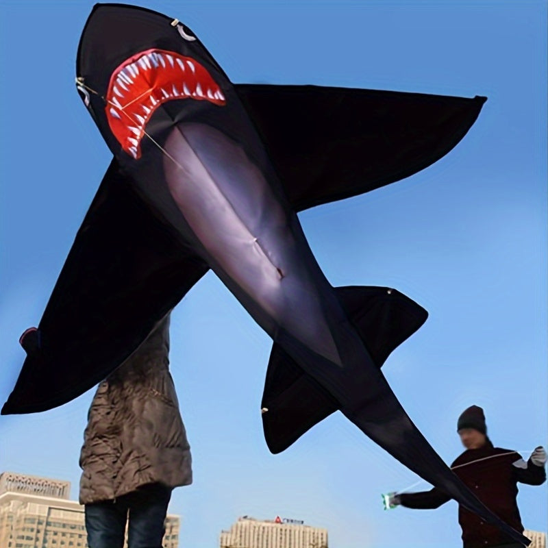 Giant Shark Kite for Adults, Easy to Fly Outdoor Polyester Fabric, Ideal for Beach, Garden, and Malaysian Kite Festival, Durable and Fun Flying Toy