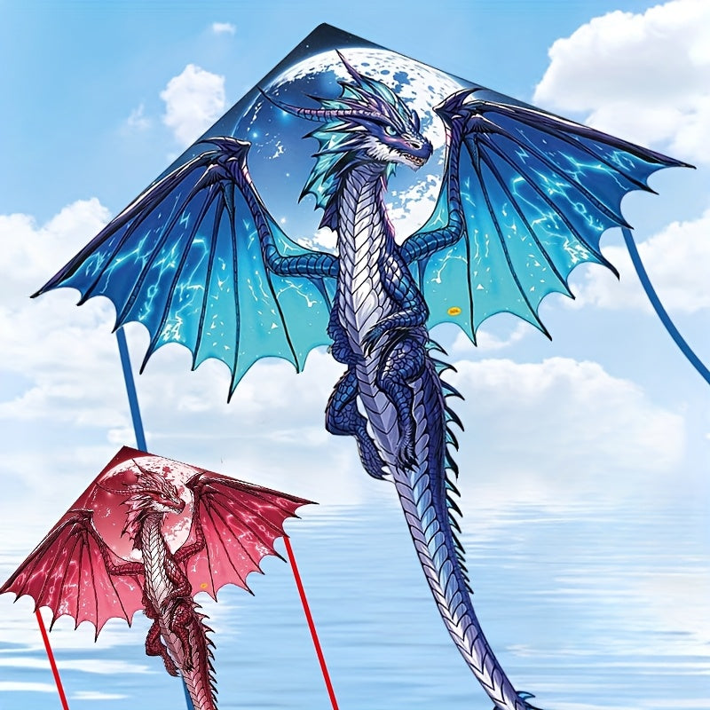 Mystical Ice Dragon Kite - 3D Cut, Durable Polyester, Perfect for Outdoor Beach & Park Fun, Creative Holiday Gift Idea, Best for Christmas, Perfect for Thanksgiving