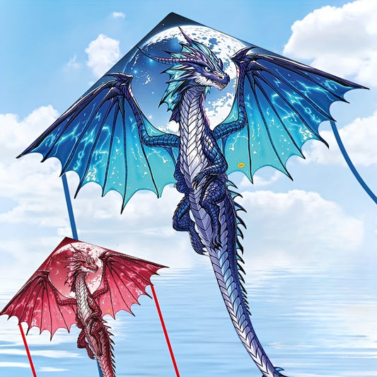 Mystical Ice Dragon Kite - 3D Cut, Durable Polyester, Perfect for Outdoor Beach & Park Fun, Creative Holiday Gift Idea, Best for Christmas, Perfect for Thanksgiving