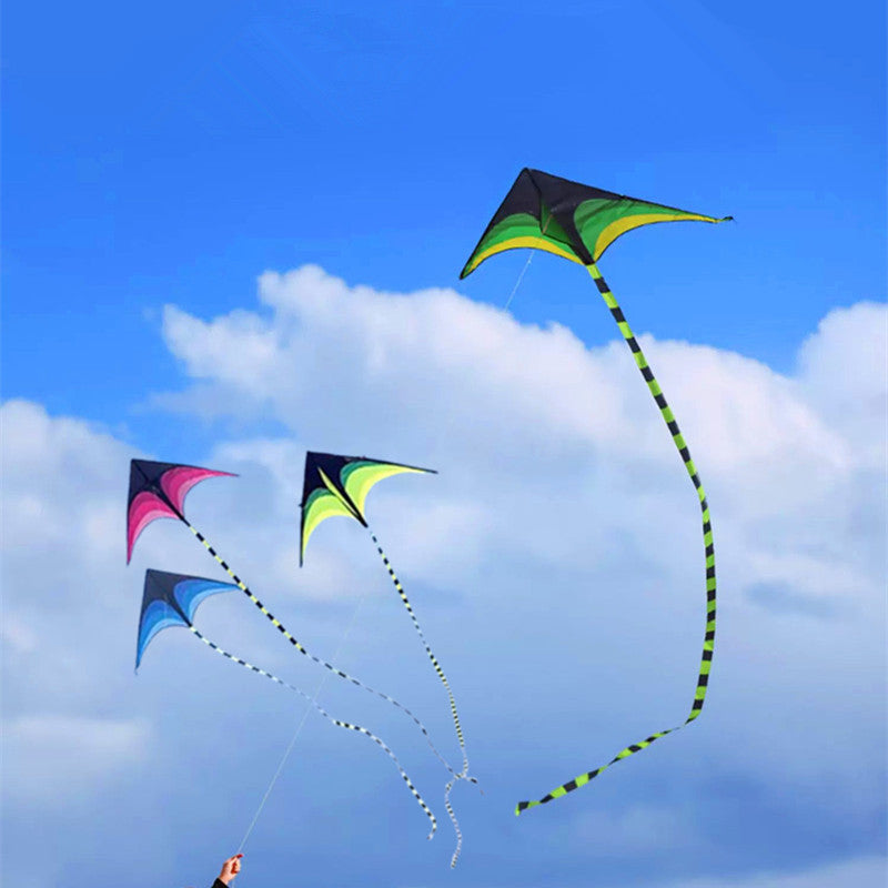 2pcs Extra Large Long Tail Prairie Kites - Vibrant Blue & Black Premium Polyester, Easy to Fly for Beginners, Family Beach & Park Outdoor Activities, Includes 328ft Line & Handle, Perfect Birthday Gift for family