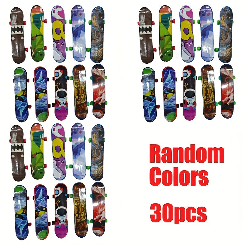 10pcs Mini Skateboards for Youngsters - Compact Longboard Playset with Vibrant Colorful Designs, Durable Plastic Construction, Perfect for Birthday Parties, Fun Gift Packs, and Youngsters' Celebration Entertainment